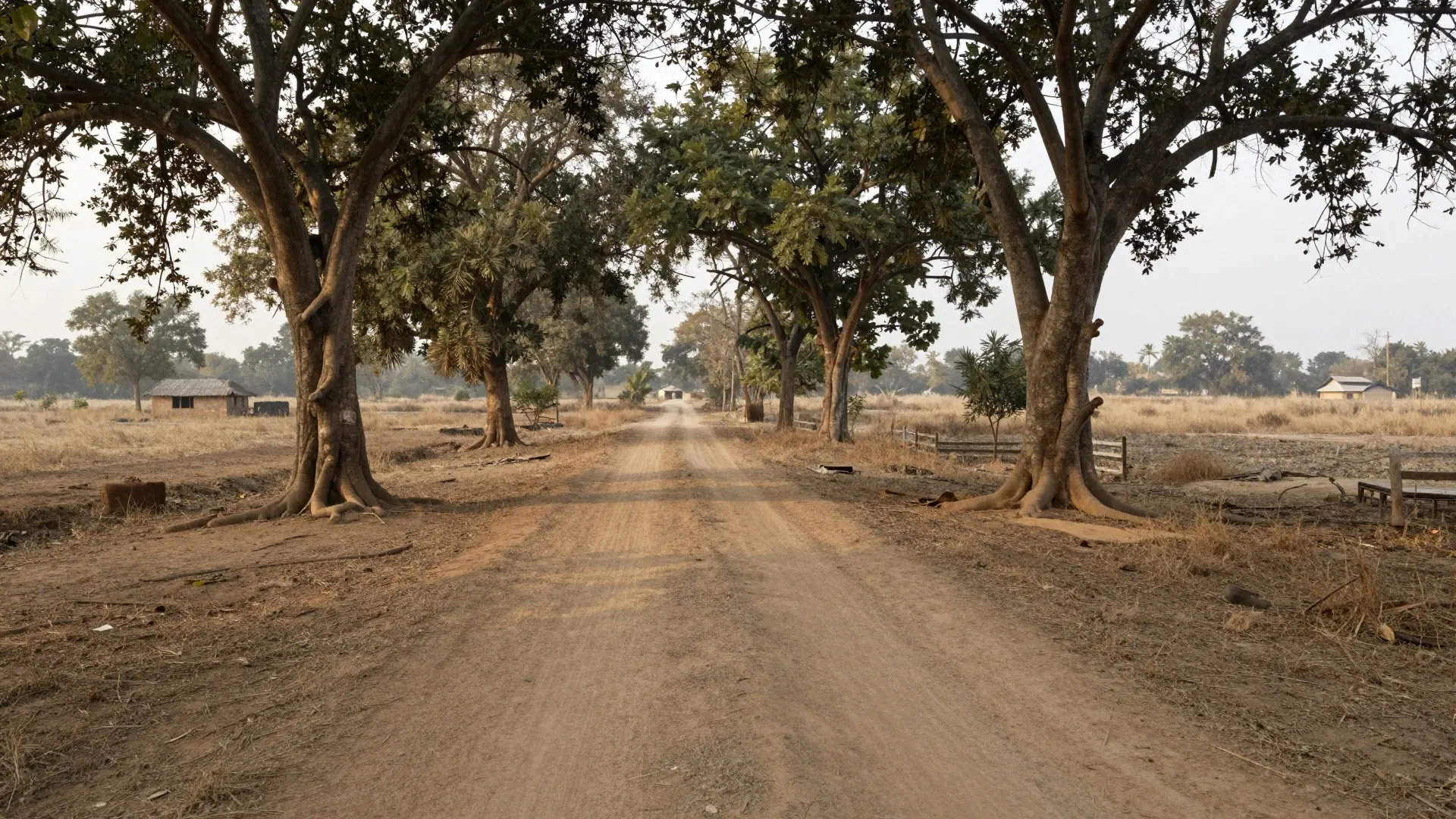 Illustration: rural path in the interior of India